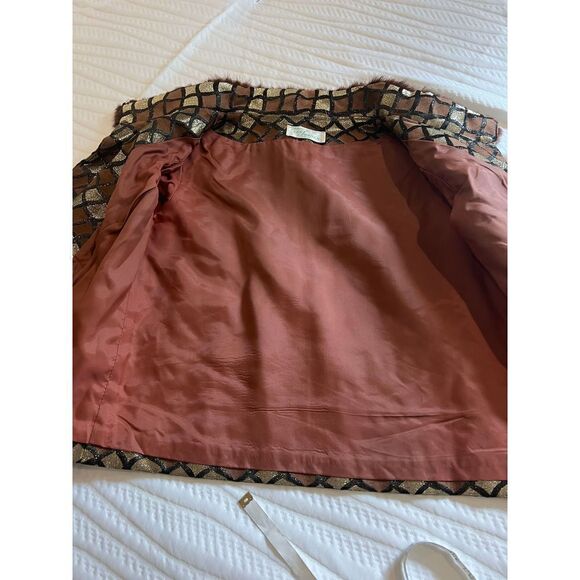 Vintage Fashions by Lee Jordan New York Sheath Dress with jacket real fur collar - Picture 9 of 16